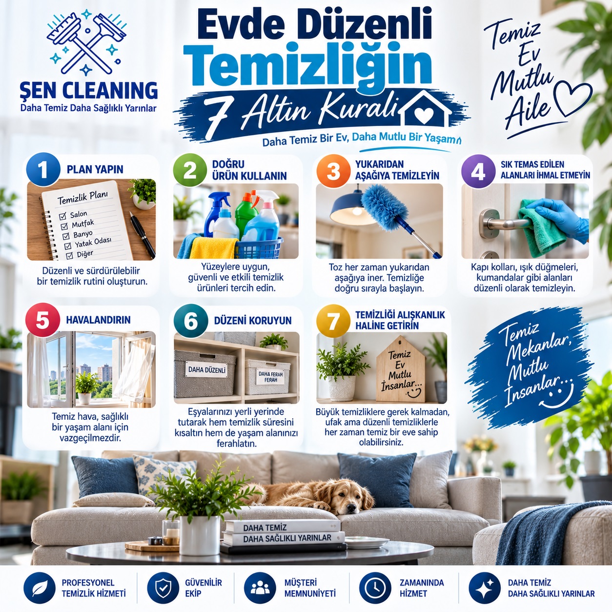 Evde Düzenli Temizliğin 7 Altın Kuralı